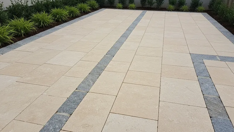 Bordures en pierre autour des terrasses : style et fonctionnalité