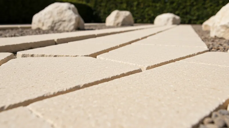 Installation bordures quartzite haute résistance