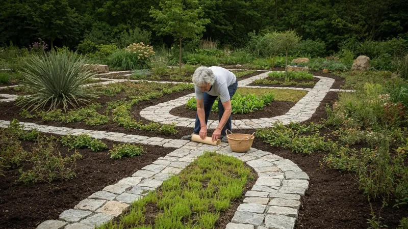 Prévention des mauvaises herbes autour des bordures